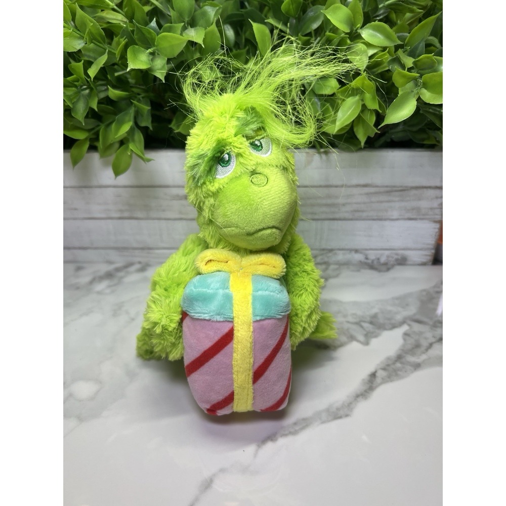 Bark Box Dog Toy The Grinch Green Christmas Present Gift Crinkle Squeak